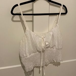 White blouse crop top